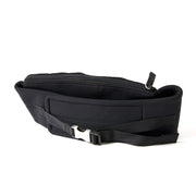 From their quintessential unisex collection, the Prada waist pack in black neoprene with super soft cushioned belt.