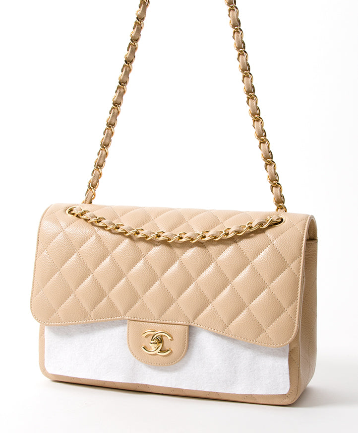 Chanel Nude Caviar Jumbo Double Flap Bag secondhand authentic safe online shopping webshop flap bag Antwerp Belgium LabelLOV labels high end brands designer it bag luxury fashion