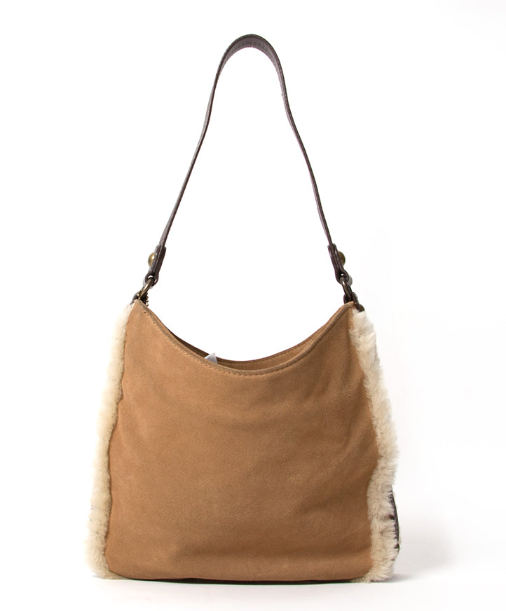Ugg Shearling Suede Shoulder Bag authentic secondhand vintage designer luxury bags brands safe online shopping webshop Belgium Antwerp LabelLOV shopping right price