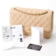 Chanel Nude Caviar Jumbo Double Flap Bag secondhand authentic safe online shopping webshop flap bag Antwerp Belgium LabelLOV labels high end brands designer it bag luxury fashion
