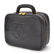 shop designer Chanel Caviar Leather Vanity Case best price worldwide shipping like new