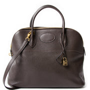 Hermès Bolide 35 Chocolat Brown Clemence seconde main authentique shopping en ligne webshop Anvers Belgique LabelLOV designer marques luxe sacs en vogue mode