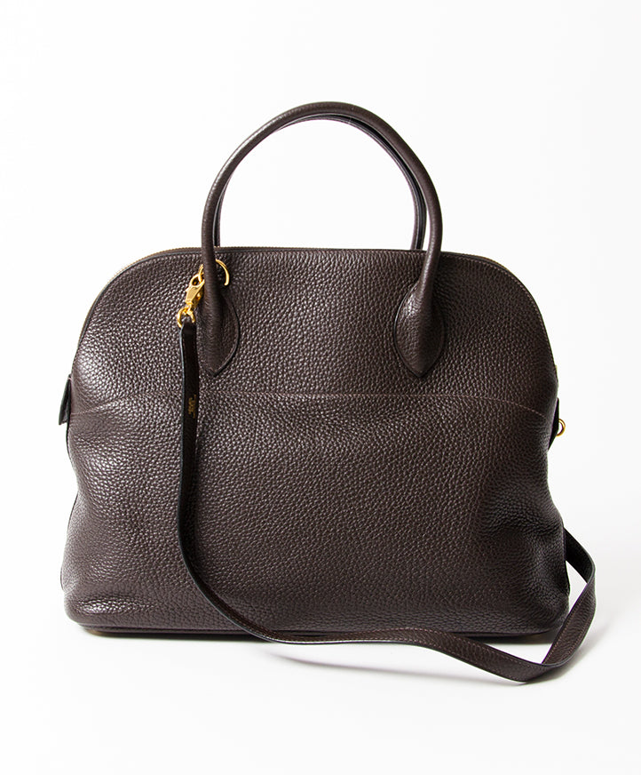 Hermès Bolide 35 Chocolat Brown Clemence seconde main authentique shopping en ligne webshop Anvers Belgique LabelLOV designer marques luxe sacs en vogue mode