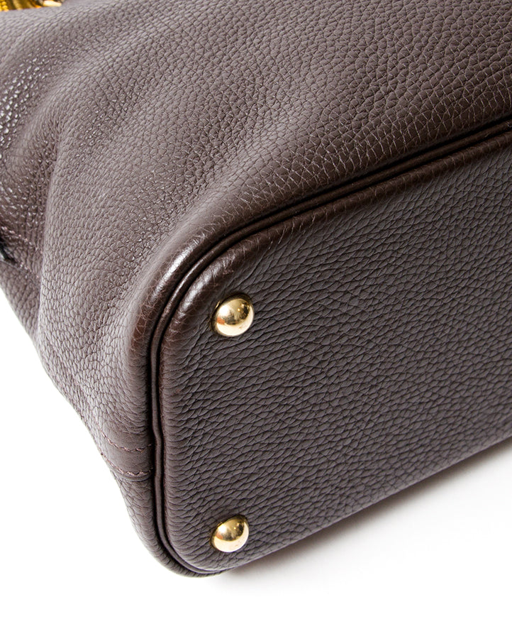 Hermès Bolide 35 Chocolat Brown Clemence authentic secondhand safe online shopping webshop LabelLOV Antwerp Belgium luxury brands designer high end labels fashion style bags