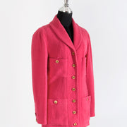 Luxe Raspberry Pink chanel tweed vest LabelLOV
