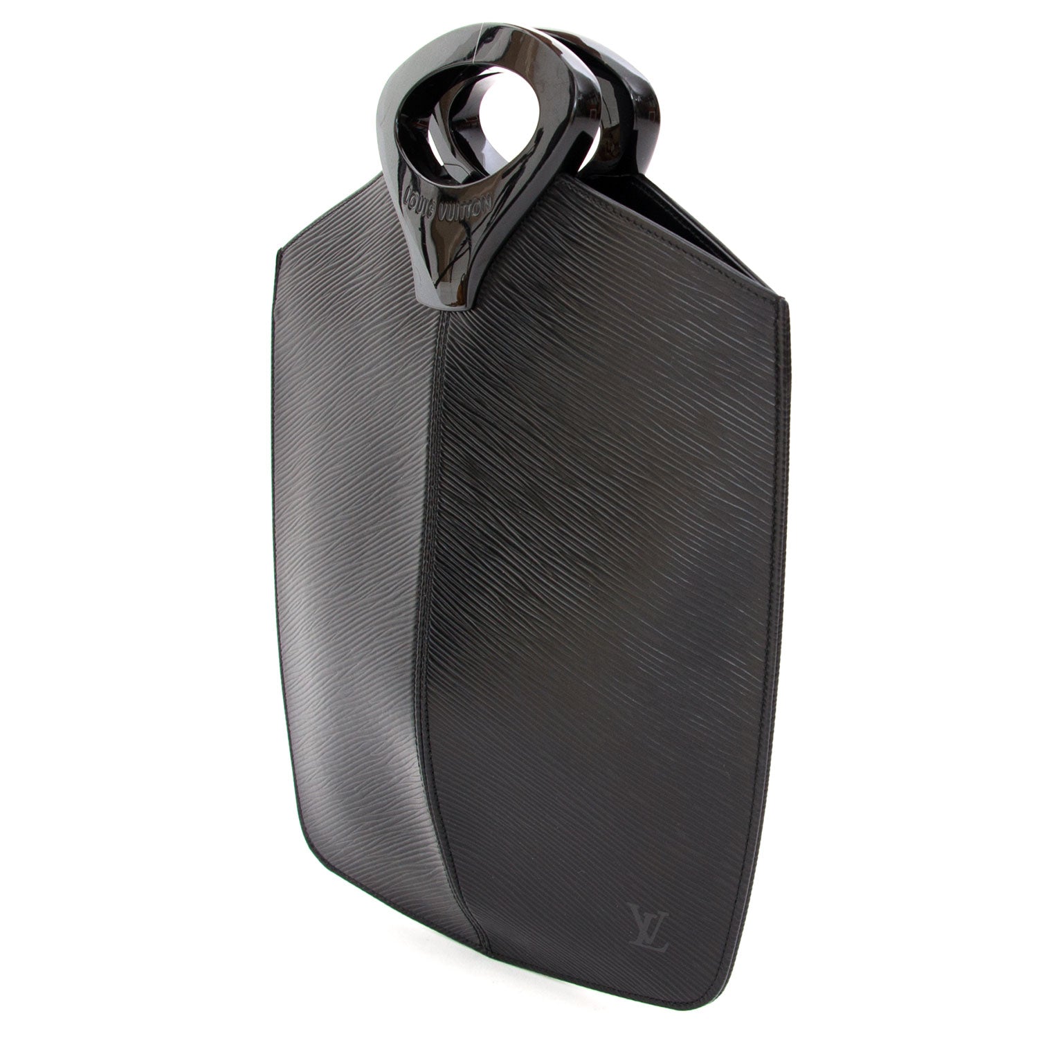 Louis Vuitton Noctambule Black Epi Tote. Shop vintage designer handbags at LabelLOV Antwerp.