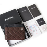 Chanel Brown Lambskin Small Agenda secondhand safe online shopping designer brands high end luxury webshop Antwerp Belgium LabelLOV shopping fashion