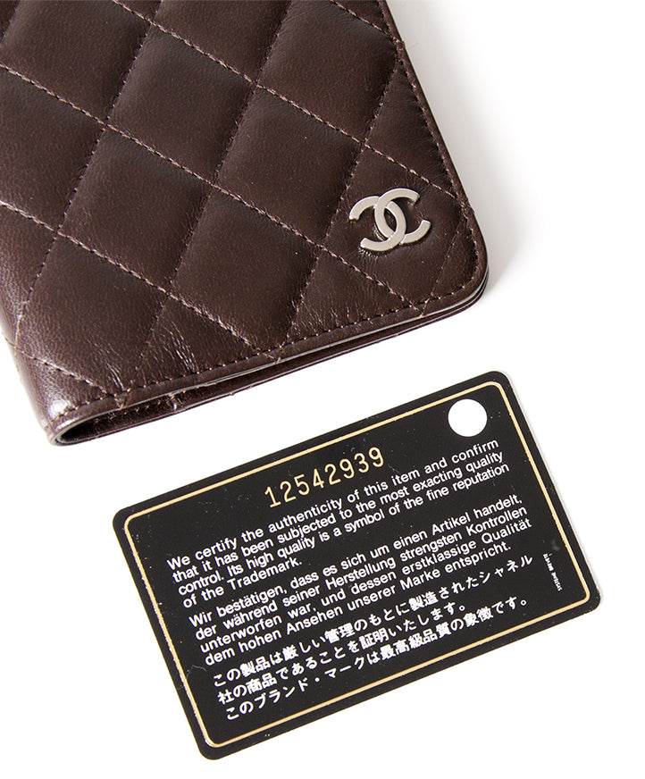 Chanel Brown Lambskin Small Agenda secondhand safe online shopping designer brands high end luxury webshop Antwerp Belgium LabelLOV shopping fashion
