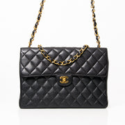 Chanel vintage jumbo classic XL caviar quitled flap bag second hand best price safe online e shop Labellov
