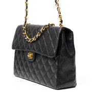 koop 2dehands designer vintage chanel caviar leather jumbo flapbag, aan de beste juiste prijs.