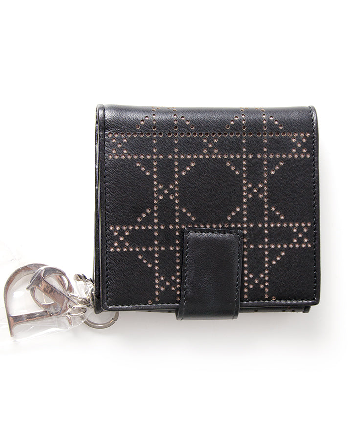 Lady Dior Black Perforated Small Wallet buy like new lady dior best price online webshop labellov, belgium worldwide shipping