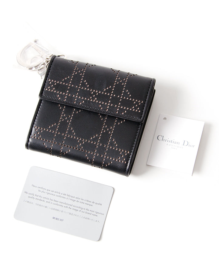 Lady Dior Black Perforated Small Wallet buy like new lady dior best price online webshop labellov, belgium worldwide shipping