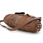 Sonia Rykiel Nut Python Top Handle Hobo Bag buy safe and secure online preowned designer handbags