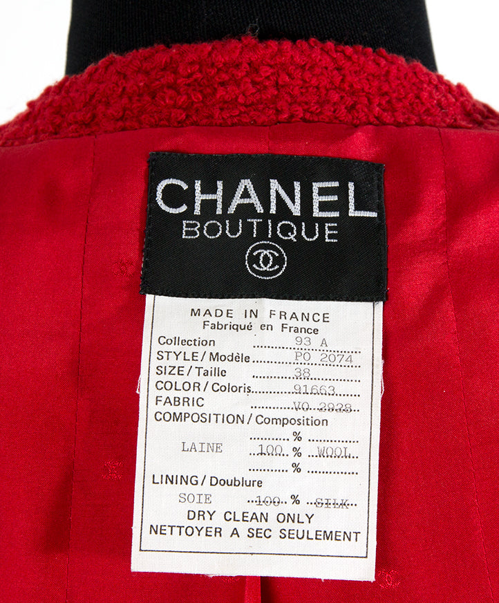 Chanel Red Tweed Jacket – Labellov