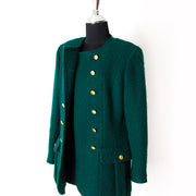 Chanel Double Breasted Green Jacket online webshop belgium labellov best price secondhand luxury Chanel
