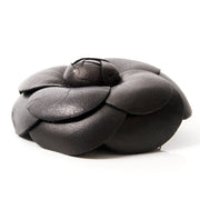 Chanel Leather Camelia Brooch secondhand authentic safe online shopping webshop Antwerp Belgium LabelLOV fashion style accessories luxury labels brand high end