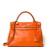 koop snel en veilig 100 authentiek Hermes Kelly 32 oranje aan de beste prijs webshop labellov 100% echt