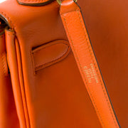 acheter enligne seconde main Hermes Orange Kelly 32 GHW avec centure pour le meilleur prix 100% authentic occasion