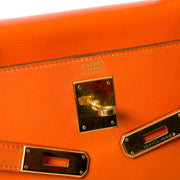 Hermes Orange Kelly 32 GHW + STRAP vintage for the best price worldwide shipping webshop labellov
