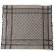 Gucci Brown Monogram Fringe Scarf online secondhand best price like new world wide shipping