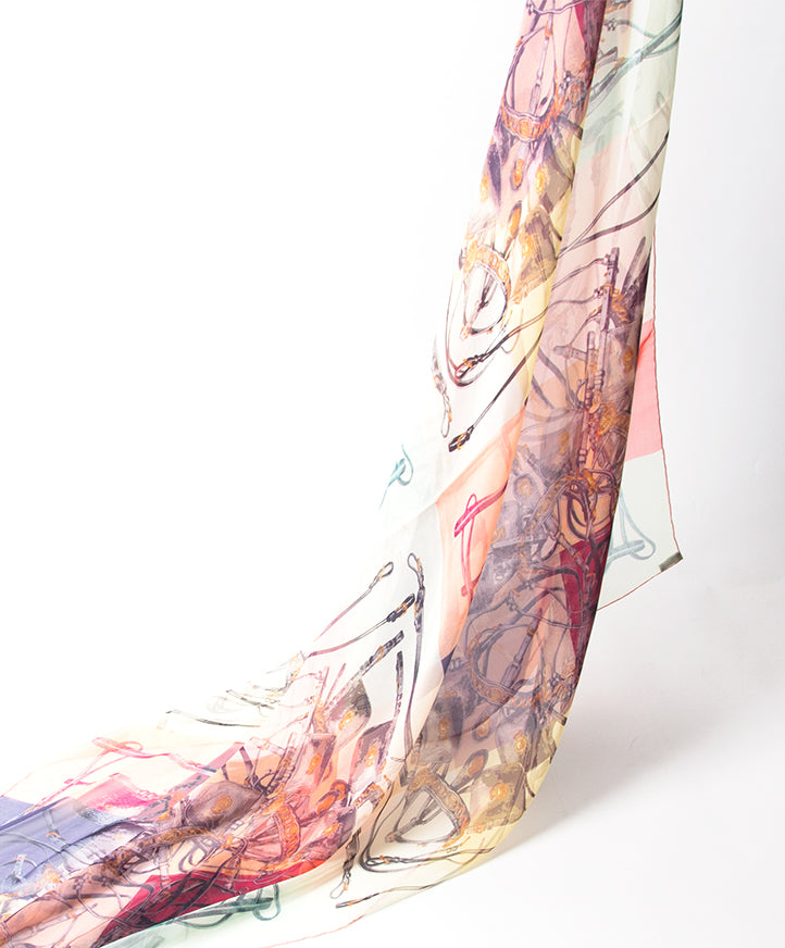 Hermès Mousseline 'Brides Rebelles' Silk Scarf authentique seconde main en ligne shopping webshop Anvers Belgique LabelLOV mode en vogue style luxe marques designer écharpe