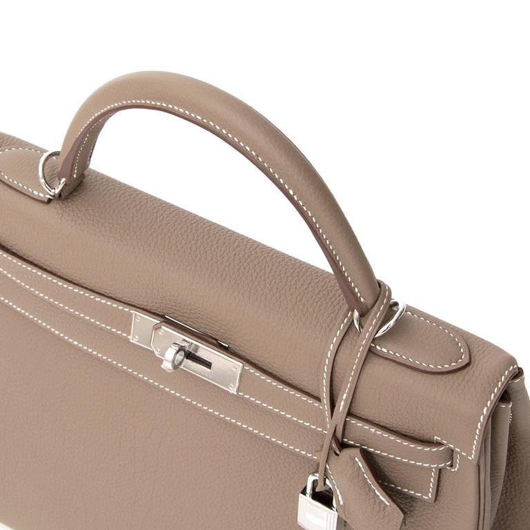 acheter en ligne seconde main sac a main Brand Hermes Kelly 32 Etoupe Togo