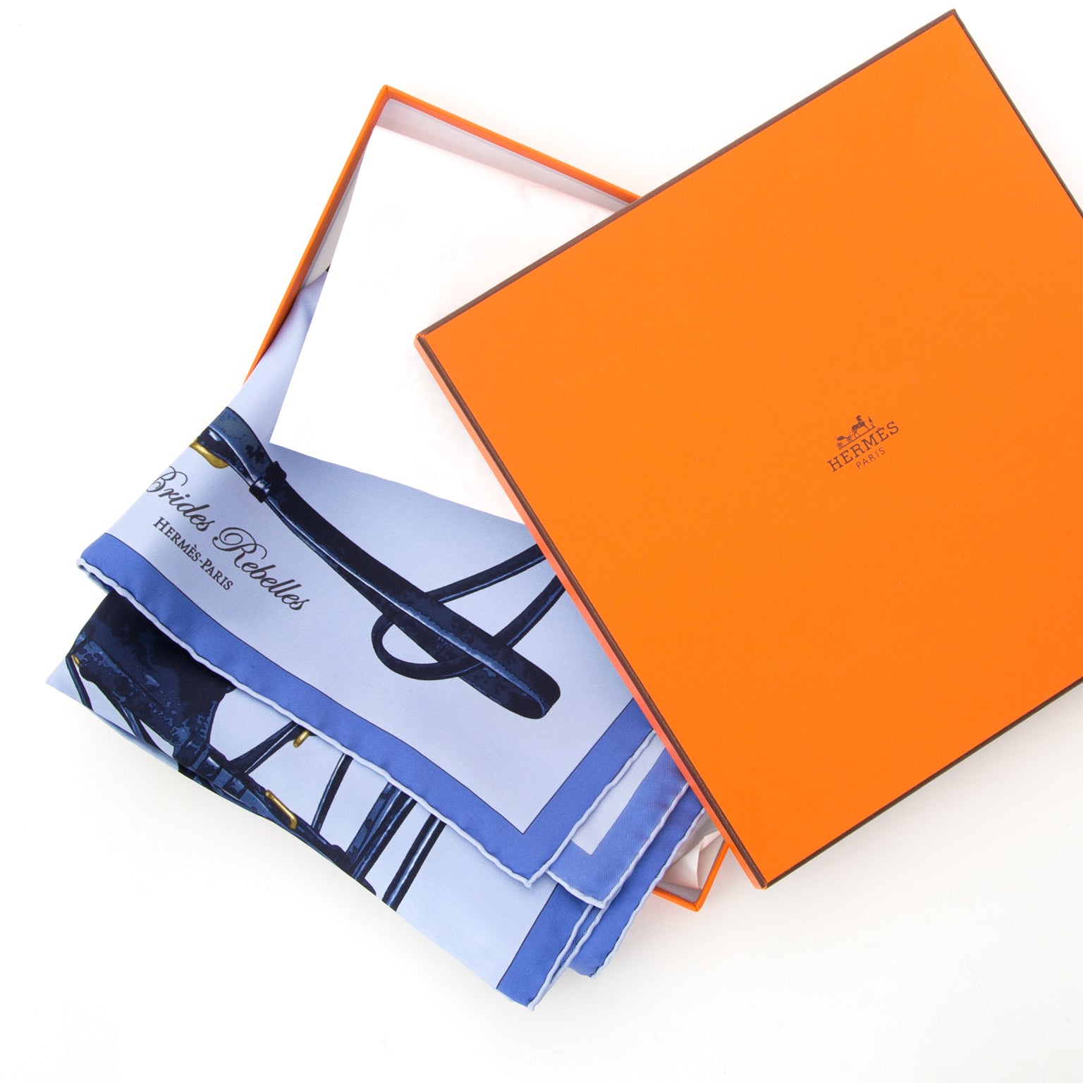 buy safe online second hand designer Hermes Brides Rebelles Carré Scarf