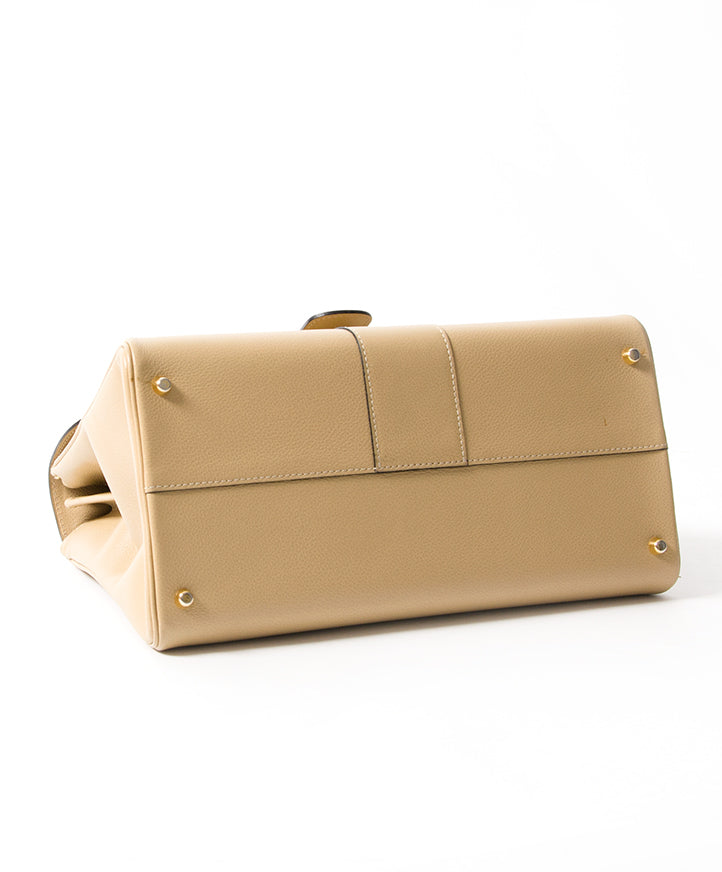 Delvaux Brillant MM Sand seconde main authentique en ligne shopping webshop Anvers Belgique LabelLOV luxe marques designer fashion style sacs