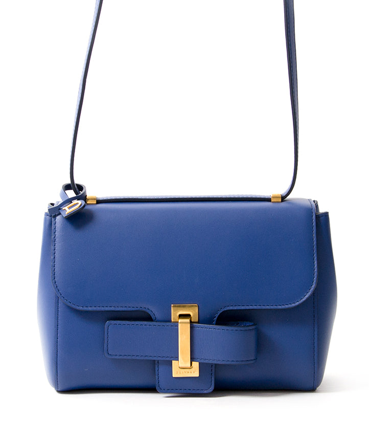 Delvaux Simplissime City PM Blue seconde main authentique en ligne shopping webshop Anvers Belgique LabelLOV luxe marques designer fashion style sacs