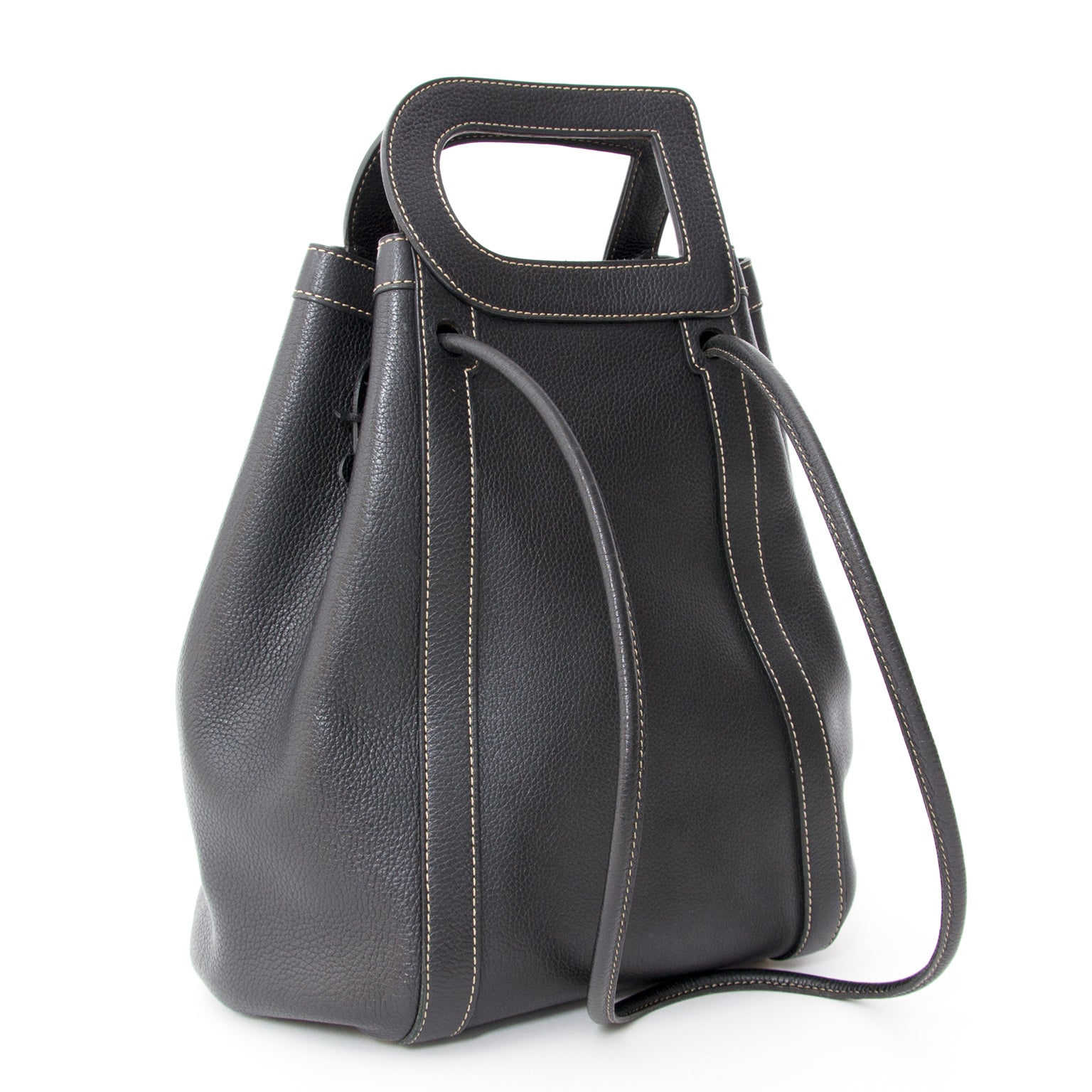shop safe online secondhand designer Delvaux Black Punch Shoulder Bag best prijs boetiek en showroom antwerpen Labellov