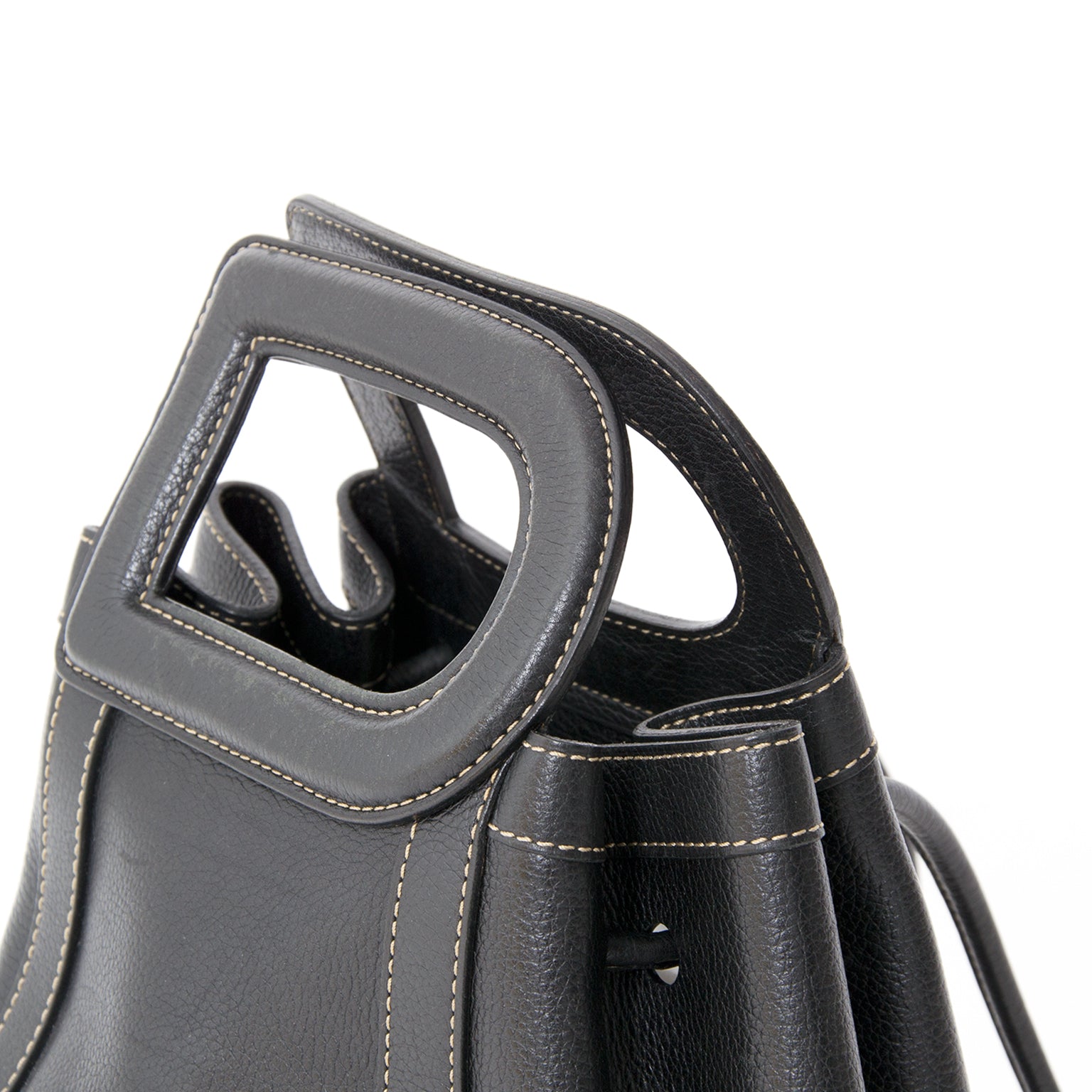 shop safe online secondhand designer Delvaux Black Punch Shoulder Bag best prijs boetiek en showroom antwerpen Labellov