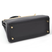 acheter en ligne seconde main Brand New Hermes Kelly 25 Retourne Veau Swift Noir Black GHW comme neuf