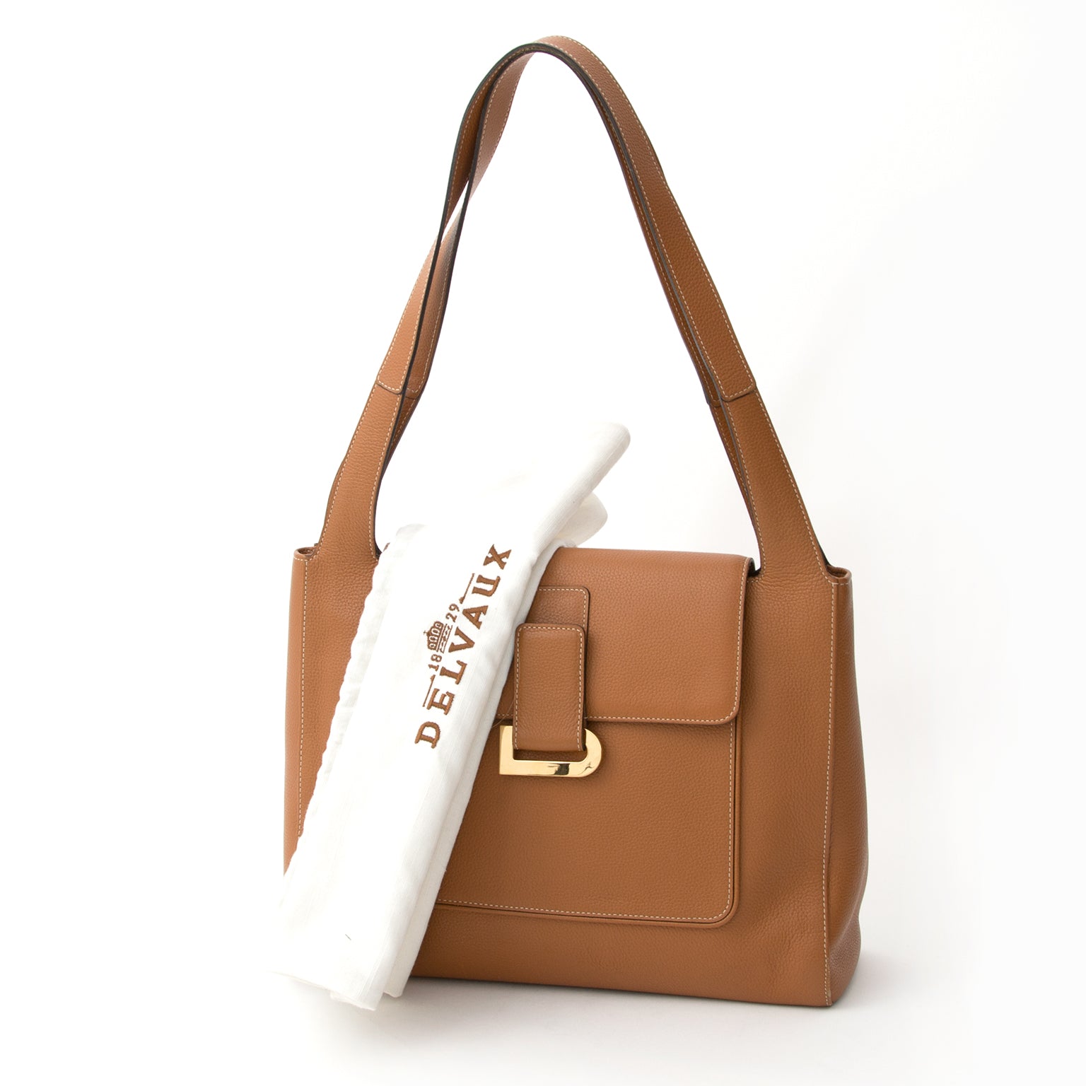 buy safe online secondhand designer Delvaux Cognac D Shoulder Bag at the best price webshop labellov