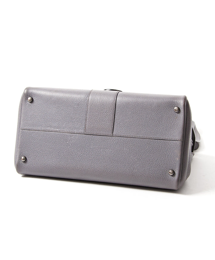 Delvaux Brillant MM Grey second hand authentic safe online shopping webshop LabelLOV Belgium Antwerp luxury brands bags high-end labels designer fashion