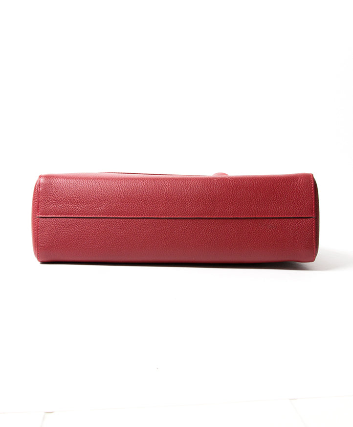 Delvaux Flambeau Trotteur Rosso Tote LabelLOV Belgium Antwerp designer bags high end luxury labels authentic secondhand safe online shopping webshop
