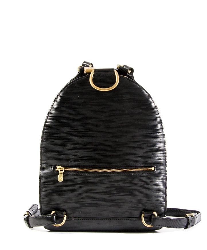 Louis Vuitton Black Epi Mabillon Backpack buy safe online second hand designer vintage Louis Vuitton bag at the best price