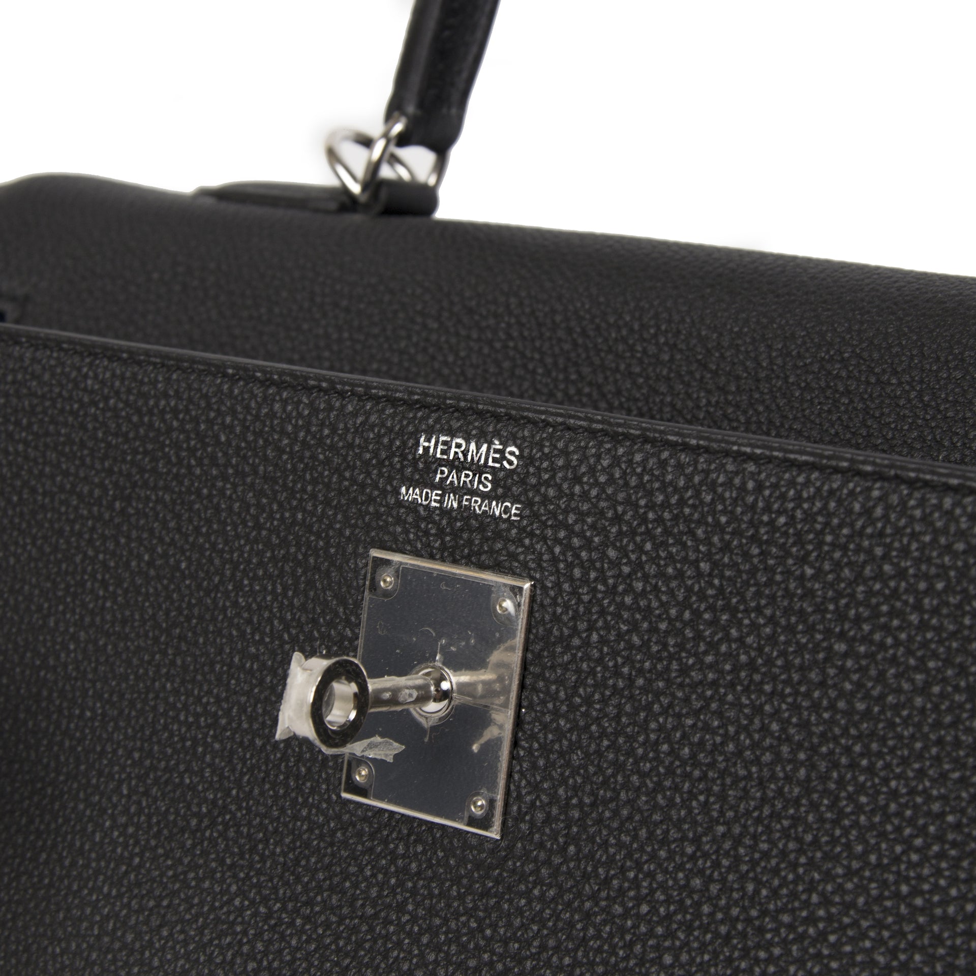 Hermès Kelly 35 Retourne Verso Noir & Bleu Agate Togo PHW