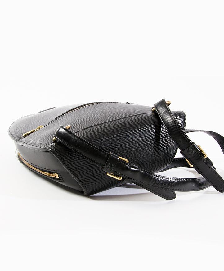 Louis Vuitton Black Epi Mabillon Backpack koop veilig online tweedehands designer vintage louis vuitton rugzak aan de beste prijs, veilig en snel