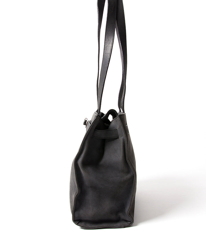 koop veilig online tweedehands designer vintage Jil Sander grijze schoudertas voor de beste prijs