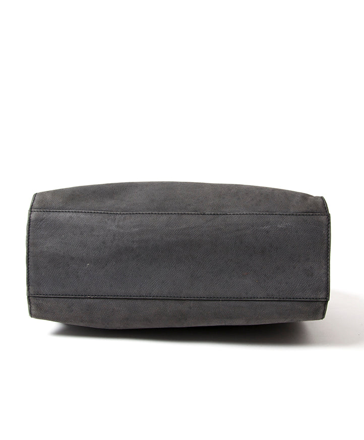 buy second hand authentic Jil Sander grey nubuck shoulder bag for the best price online webshop labellov