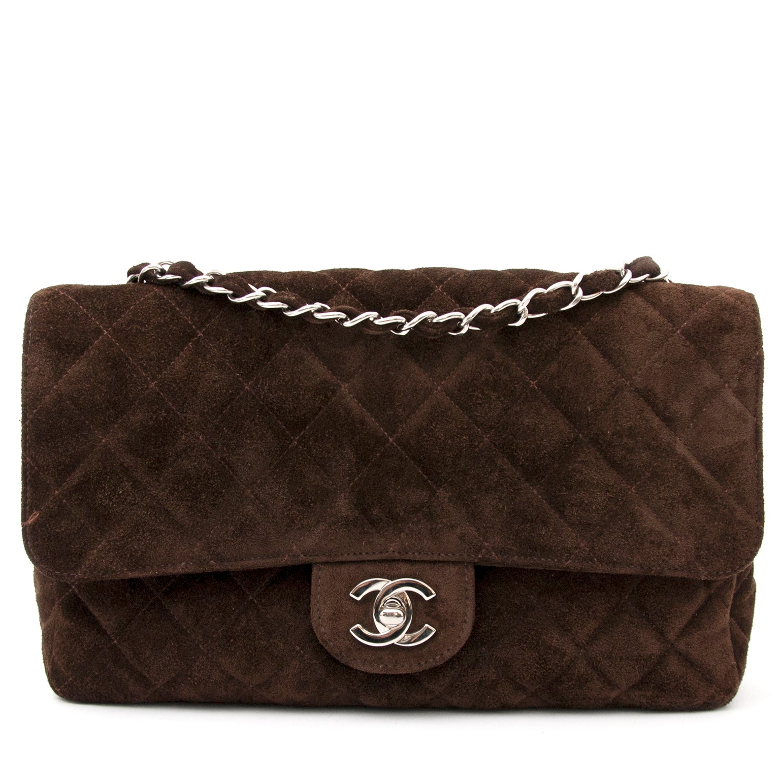 Chanel Brown Suede Flap Bag kopen en verkopen aan de allerbeste prijs van het internet