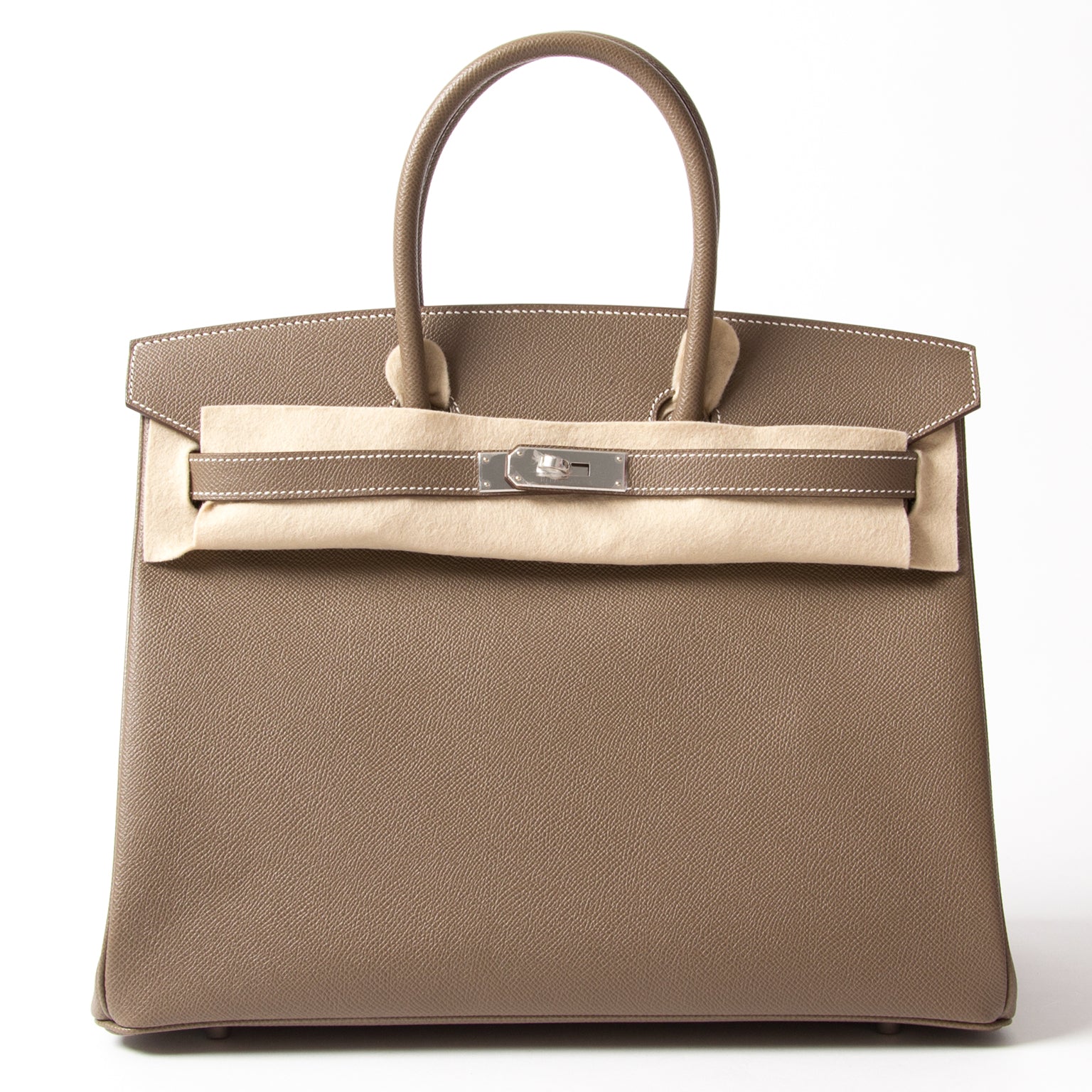 Koop veilig online tweedehands designer hermes birkin etoupe aan de beste prijs
