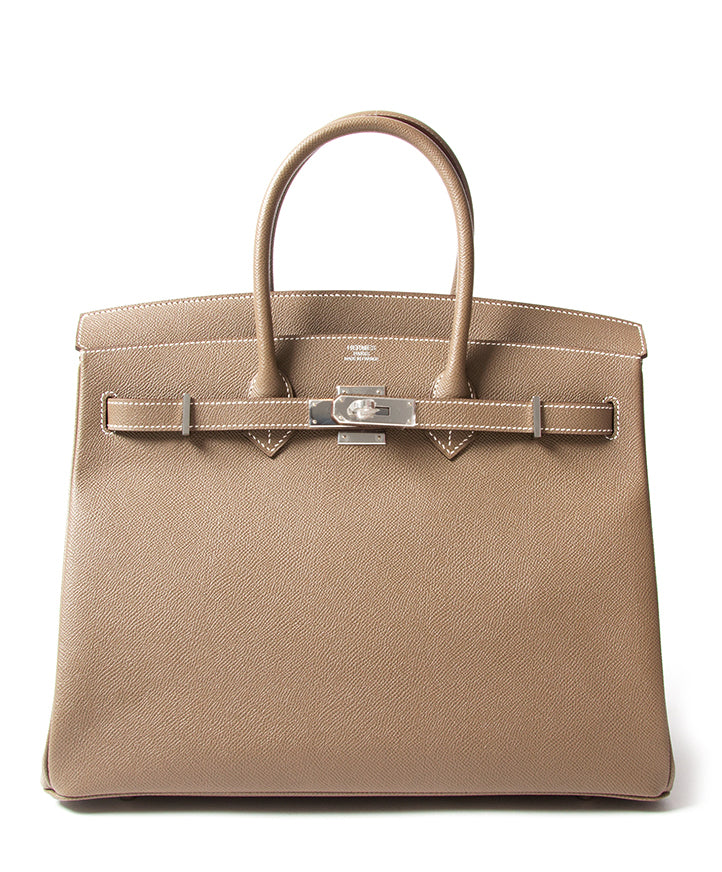 acheter en ligne seconde main Hermes etoupe birkin 35 pour le meilleur prix comme neuf 100% authentic