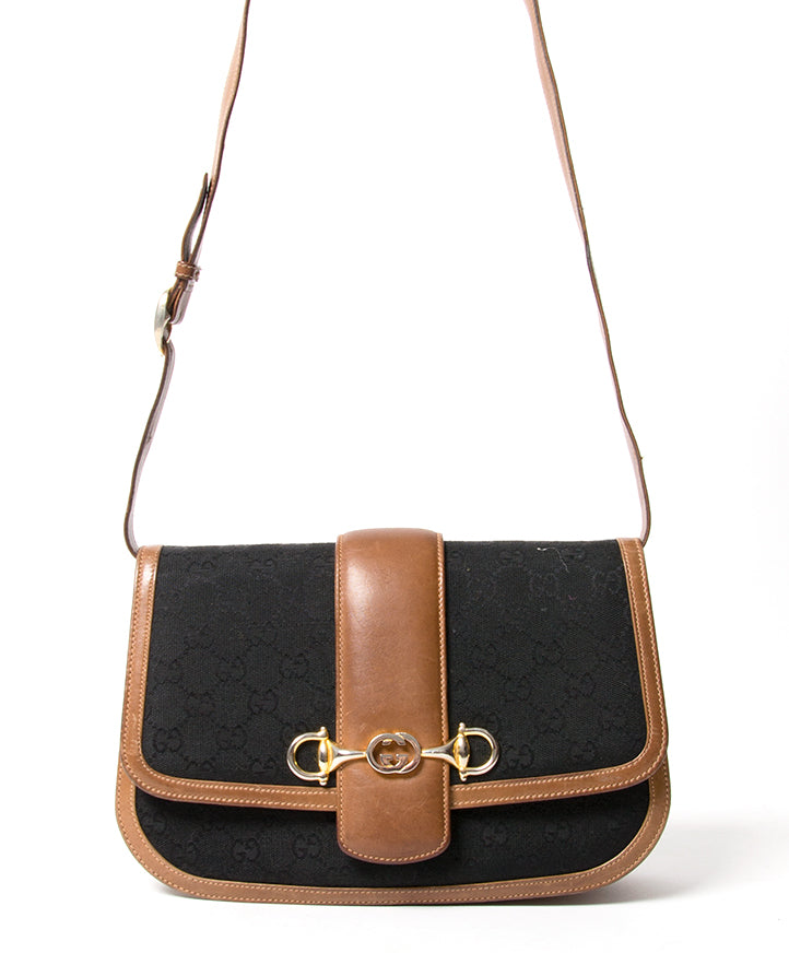 Gucci Monogram Saddle Crossbody Bag authentic secondhand vintage designer luxury bags brands safe online shopping webshop Belgium Antwerp LabelLOV shopping right price