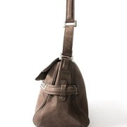 Delvaux Tempête Nubuck Shoulder Bag in Taupe safe shopping online webshop fashion designer luxe bags brands safe shopping antwerp belgium LabelLov
