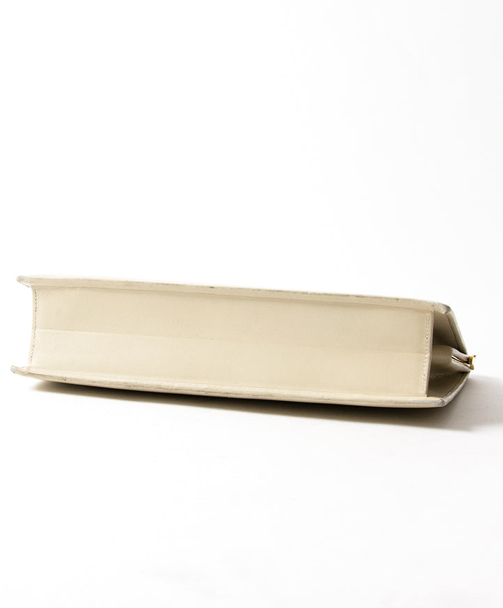 Delvaux Cream Top Handle Clutch fashion safe shopping online webshop LabelLOV Antwerp Belgium designer bags luxury items authentic