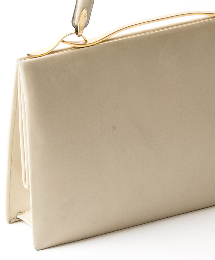 Delvaux Cream Top Handle Clutch designer luxemerken veilig shoppen aankopen winkelen online webshop authentiek LabelLOV Antwerpen België