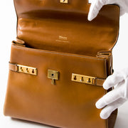 Delvaux Tempête Cognac Bag LabelLOV Antwerp Belgium webshop safe shopping online authentic luxury designers brands labels second hand