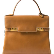 Delvaux Tempête Cognac Bag tweedehands goede prijzen veilig online shoppen webshop tweedehands luxe luxetassen designertassen Antwerpen België LabelLOV