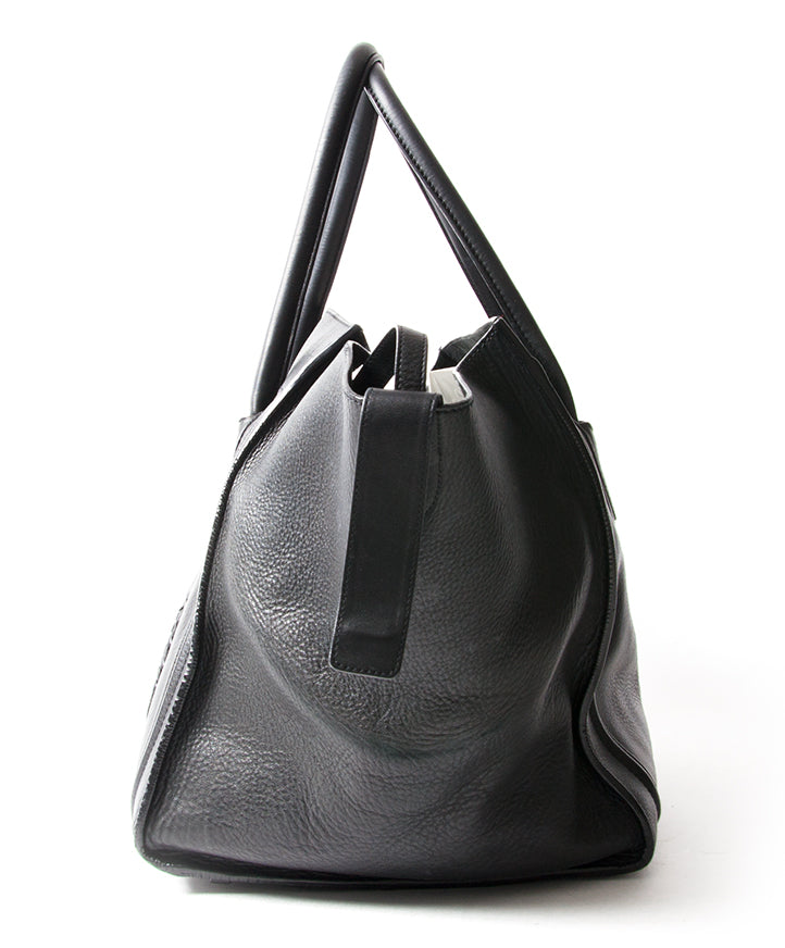 Céline Black Phantom Large Luggage Bag koop tweedehands zwarte Céline handtas aan de beste prijs online webshop labellov.com